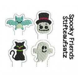 Stickserie - Spooky Friends Stifteaufsätze